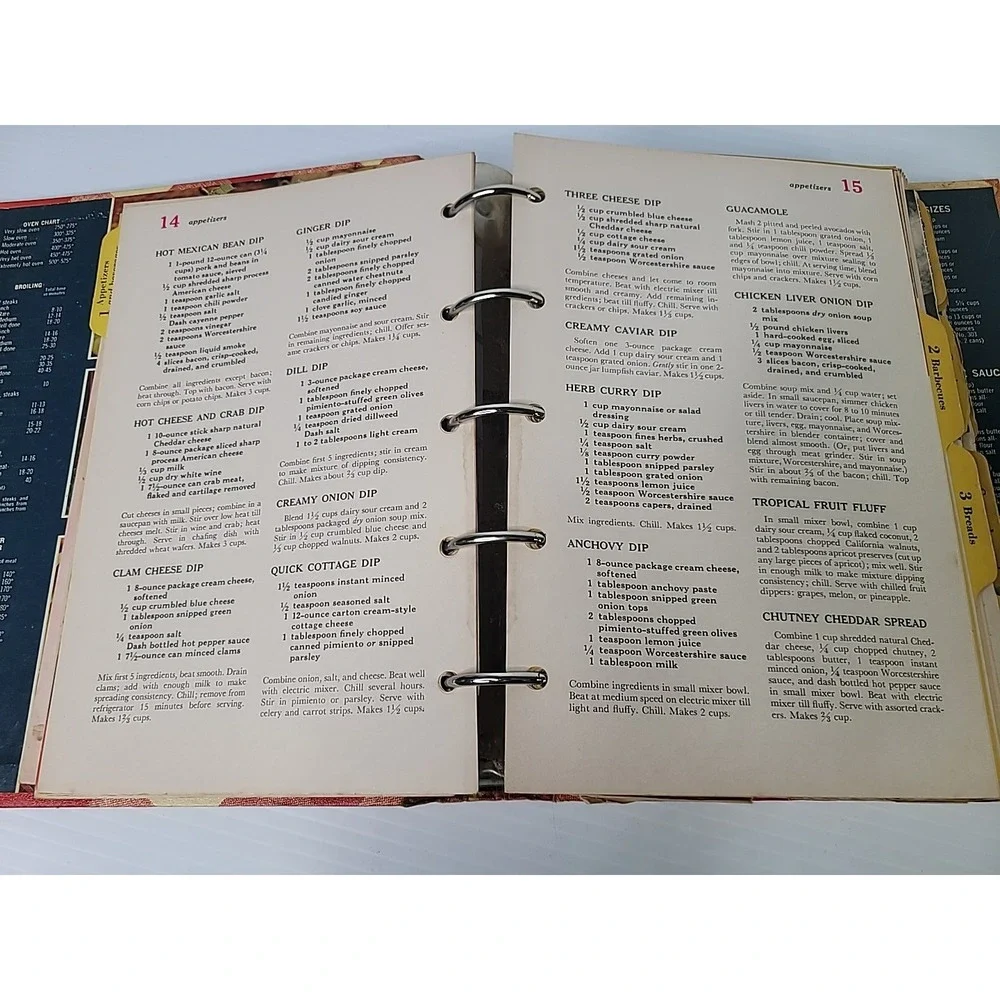 1968 Meredith Press Better Homes & Gardens New‎ Cook Book Hard Cover Binder